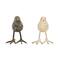 Set of 2 Gold Metal Farmhouse Bird Sculpture, 5" x 6"